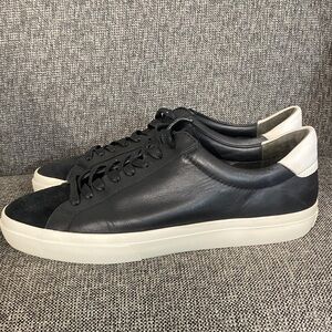 Vince Black and White Leather Sneakers
